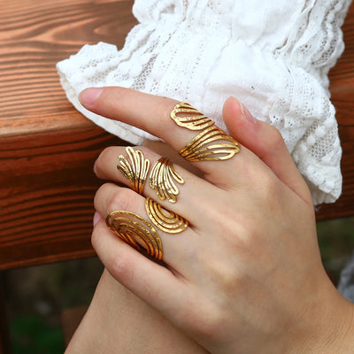 Gold Ruffle Ring