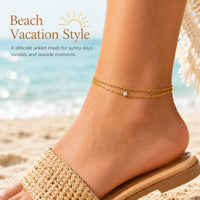 Layered Gold Anklet