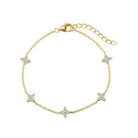 Leaf Flower Zircon Chain Luxury