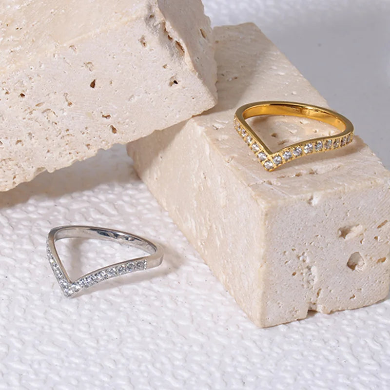 18K Gold-Plated Zircon Ring