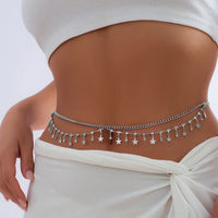 Butterfly Rhinestone Tassel Waist Chain