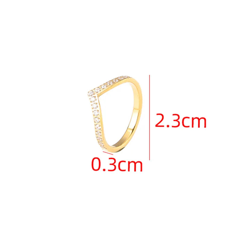 18K Gold-Plated Zircon Ring