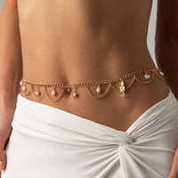 Sea Star Shell Pearl Waist Chain