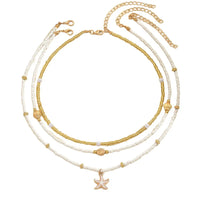 Starfish Shell Pendant Necklace Beach