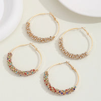 Zircon Stone Hoop Earrings Wedding