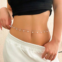 Pearl Bead Layered Waist Chain