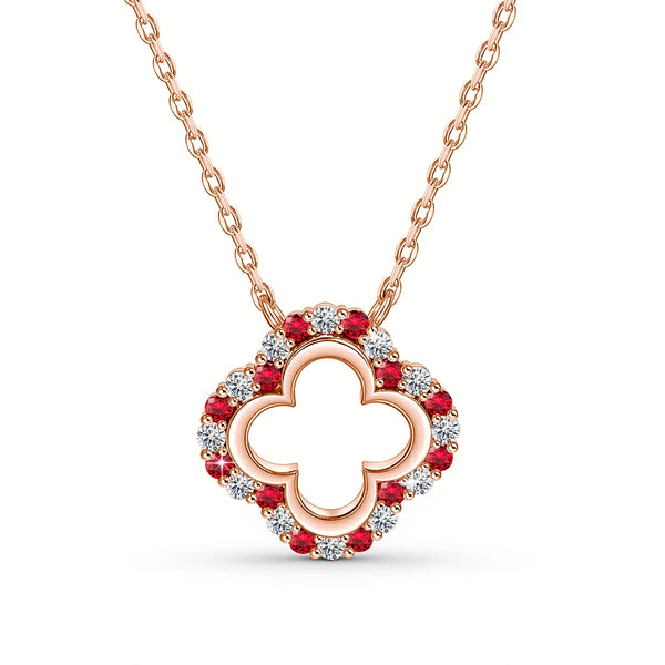 Red Corundum Solitaire Choker