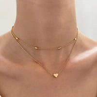 Star Charm Layered Necklace Neck