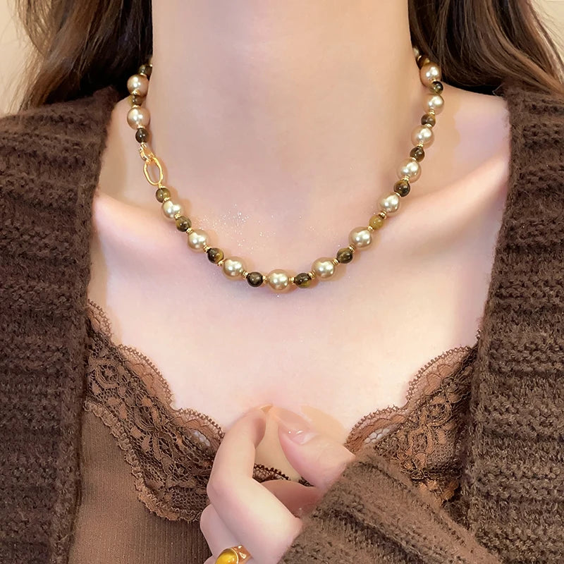 Champagne Pearl Necklace