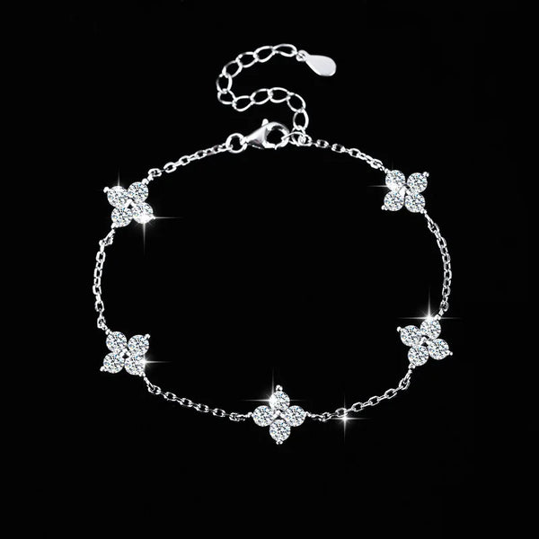 Crystal Flower Bracelet Chain Jewelry