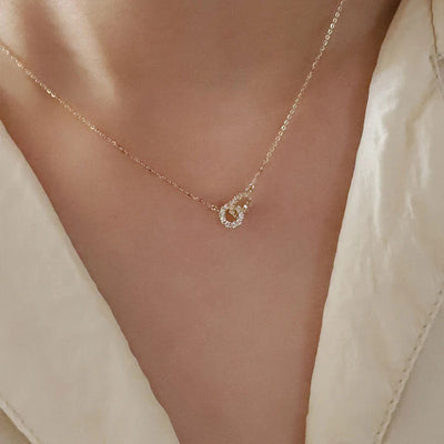 Sterling Silver Zircon Chain Necklace