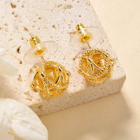 Gold Plated Bohemia Bride Earrings Luxury Dubai Jewelry for Women Wedding Valentine Anniversary Birthday Christmas Gift