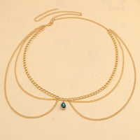 Emerald Crystal Layered Waist Chain