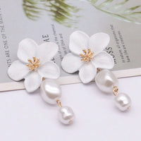 Flower Dangle Drop Earrings Ear