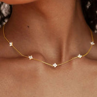 Leaf Flower Zircon Chain Luxury