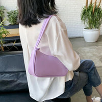 Leather Shoulder Underarm Bags Solid
