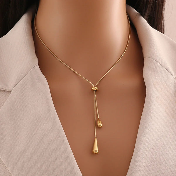 Drop Tassel Pendant Necklace Clavicle
