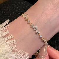 Zircon Flower Handmade Bracelet Alloy