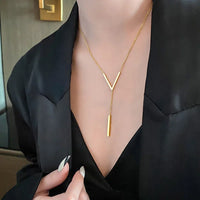 Vertical Bar Pendant Necklace