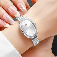 Fashion Ultra-thin Strap Women Watches Oval Dial Analog Quartz Wristwatch Girls Clock Reloj Mujer（Without Box）