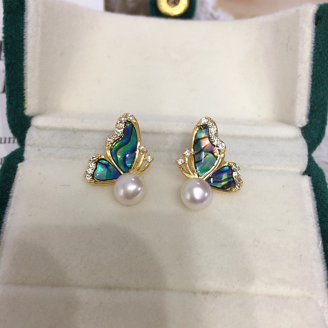 Gold Butterfly Earrings