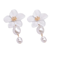 Flower Dangle Drop Earrings Ear