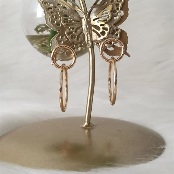 Circle Linked Drop Earrings Girl