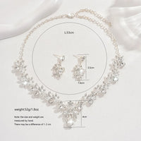 3pcs New Fashion Necklace Sets for Women Waterdrop Collar Choker Necklace Earring Jewelry Set for Prom Birthday Bridal Wedding