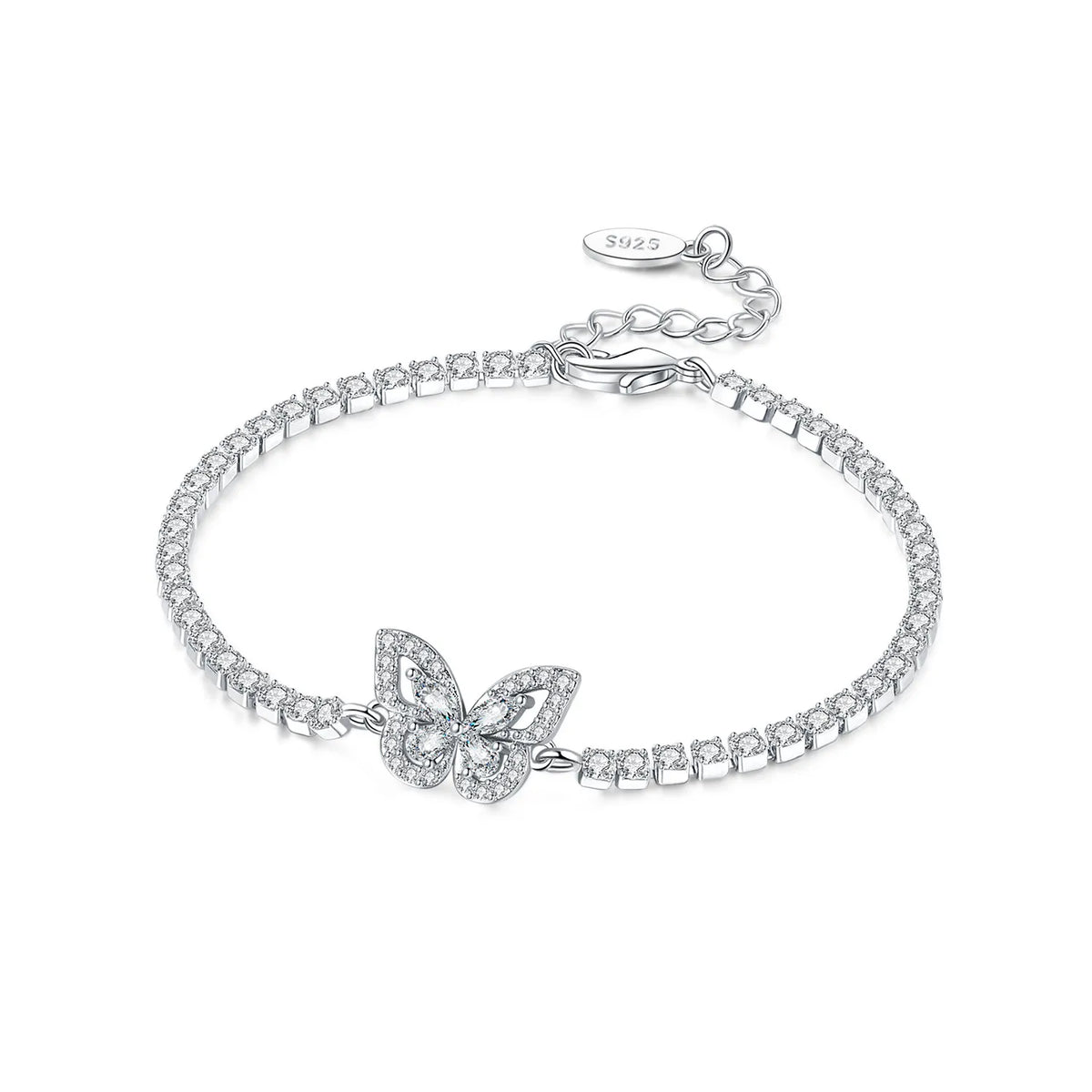 Silver Zircon Tennis Bracelet