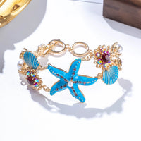 Starfish Shell Bracelet Crystal