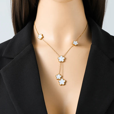 Stainless Steel Flower Necklace