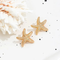 Fashionable Summer Vacation Starfish Earrings for Women, Trendy Beach Parties, Personalized Women's Temperament Jewelry
