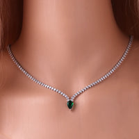Zircon Teardrop Necklace