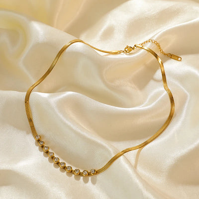 Gold Zircon Necklace
