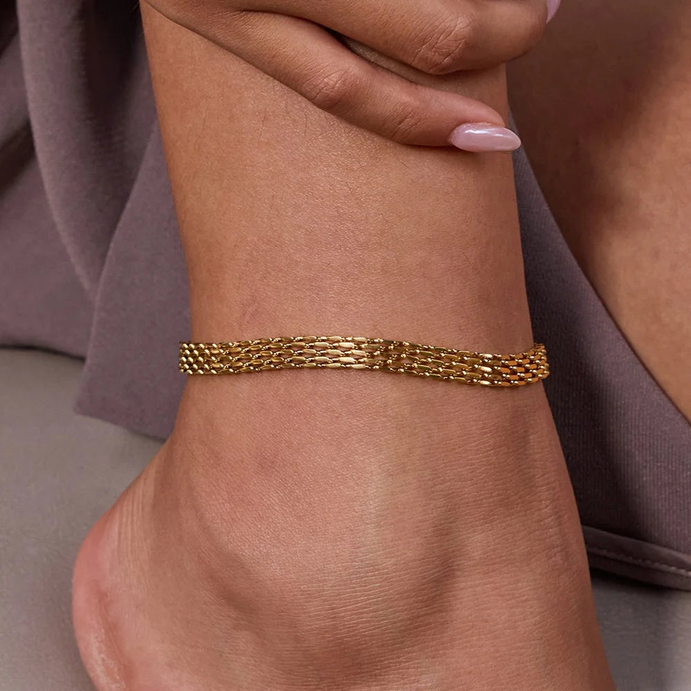 18K Gold-Plated Thick Chain Anklet