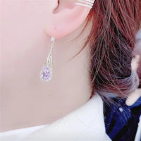 Luxury Shiny Crystal Pendant Earrings