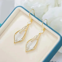 Cat's Eye Stone Pendant Earrings