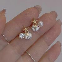 Stud Starfish Shell Earring Ear