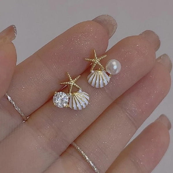 Stud Starfish Shell Earring Ear