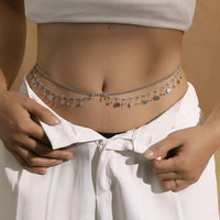 Butterfly Rhinestone Tassel Waist Chain