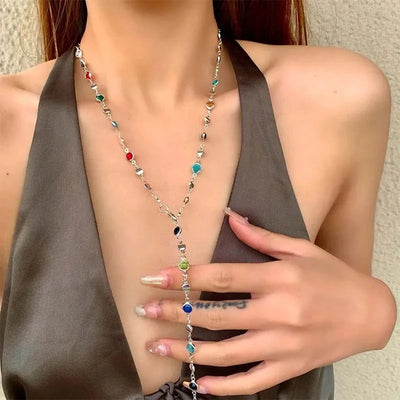 Zircon Tassel Necklace