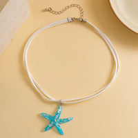 y2k Large Resin Starfish Pendant Necklace for Women Trendy Summer Beach Vacation Jewelry on Neck 2023 Fashion Accessories Female