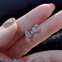 Zircon Heart Earrings