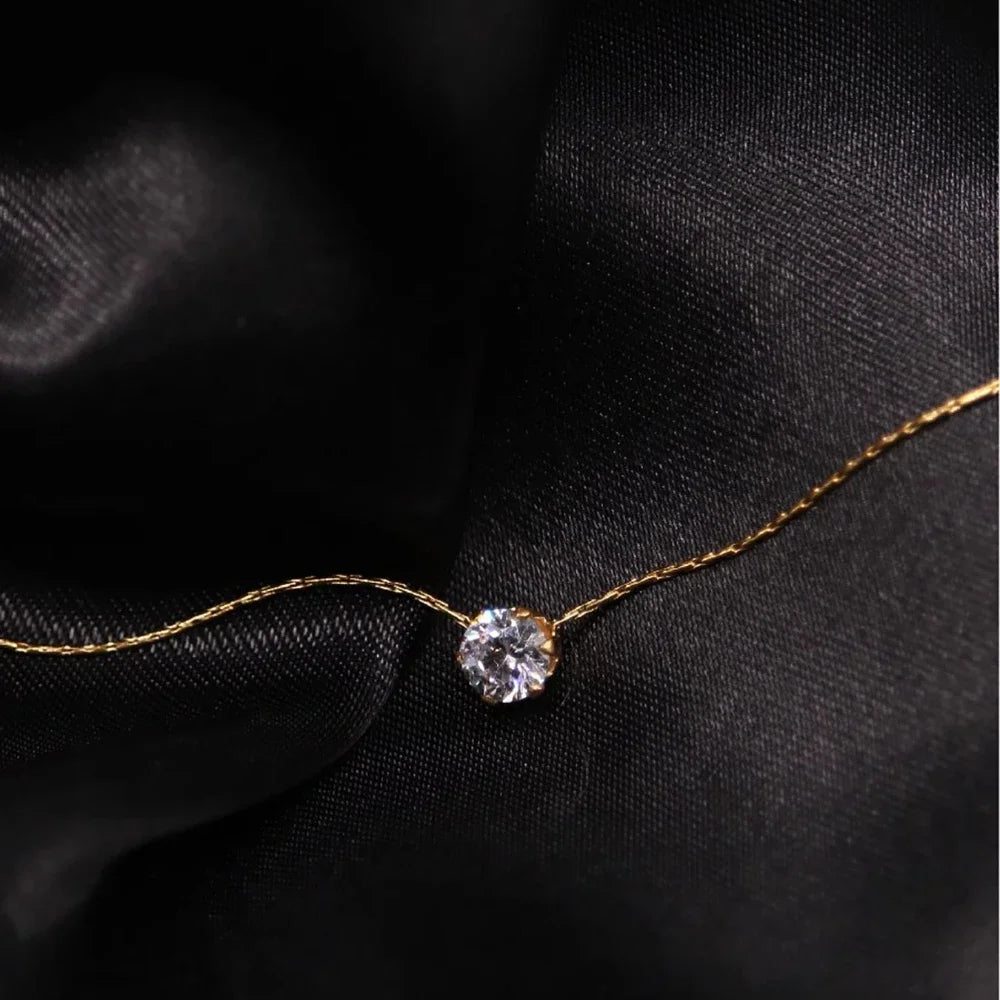 Dainty Zircon Pendant Necklace