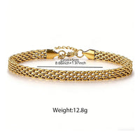 18K Gold-Plated Stainless Steel Waterproof Thick Watch Chain Anklet Women's Fashion Ankle Chain Adjustable Versatile Jewelry