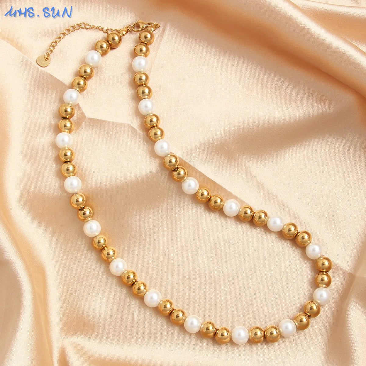 Gold Beaded Necklace