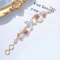 Starfish Shell Bracelet Crystal