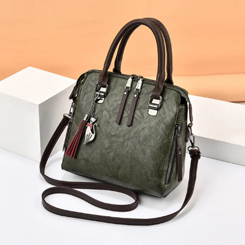 Tassel Top Handle Bag Lady