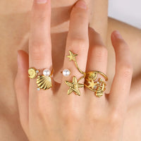 Faux Pearl Ocean Ring