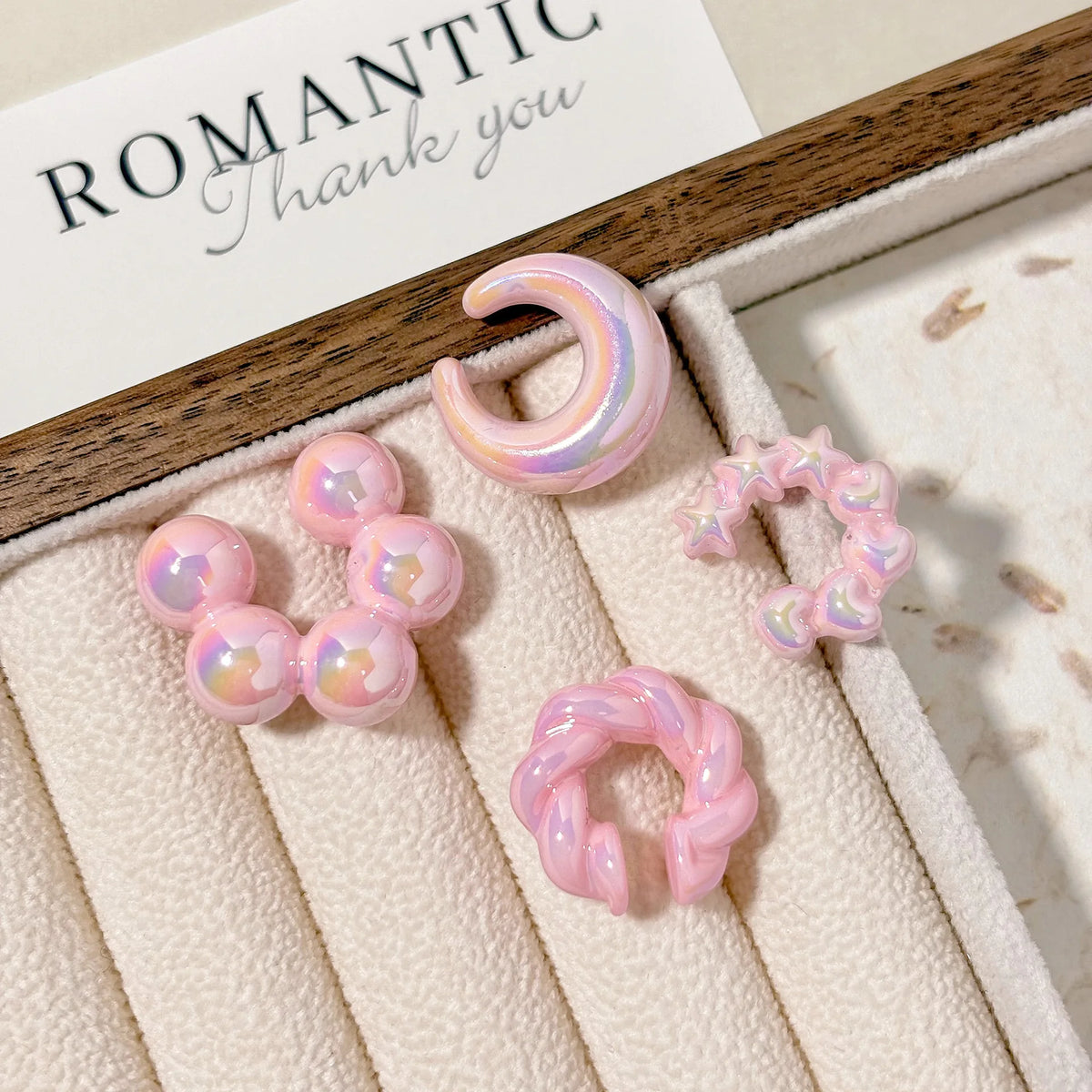 Piercing Clip on Earrings Transparent